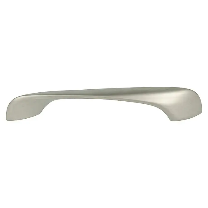 Häfele Tirador para muebles - Distancia entre orificios: 128 mm, Niquelado - Tirador de armario plateado con un diseño curvo, que añade un toque elegante a cualquier espacio. Su acabado satinado le da un aspecto moderno.
