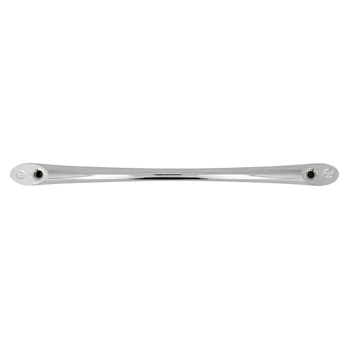 Häfele Tirador para muebles - Tipo de tirador del mueble: Estribo, Acero, Cromado, Ø x L: 10 x 184 mm - Manillar plateado con agujeros en los extremos para una bicicleta, superficie brillante para un aspecto elegante.
