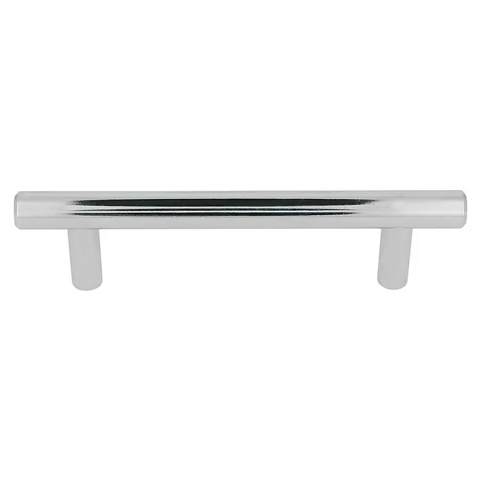 Häfele Tirador para muebles - Tipo de tirador del mueble: Barra, Acero, Cromado, Distancia entre orificios: 128 mm - Elegante tirador de barra plateado para armarios. Una solución minimalista y moderna para el hogar o la oficina, ideal para cajones y armarios.