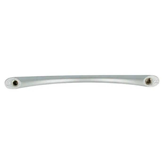 Häfele Tirador para muebles - Tipo de tirador del mueble: Estribo, Acero, Niquelado, Distancia entre orificios: 96 mm - Tirador de mueble curvado plateado con orificios para tornillos en ambos extremos para cajones, armarios y otros muebles.