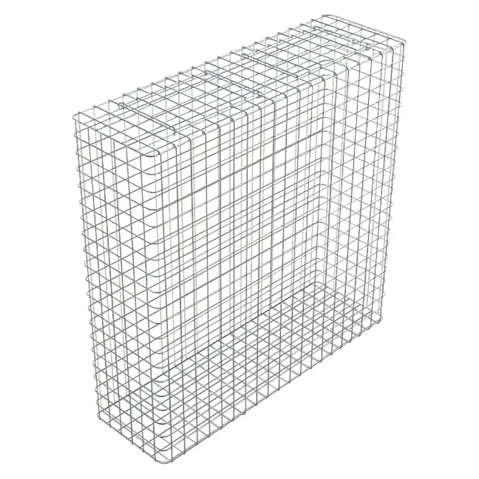 Gabiona Gabione - 102 x 32 x 102 cm, Stahl, Maschenbreite: 50 mm, Maschenhöhe: 50 mm - Bild eines Gabionenkorbs aus Drahtgeflecht, der Stabilität und Struktur für verschiedene Anwendungen bietet.