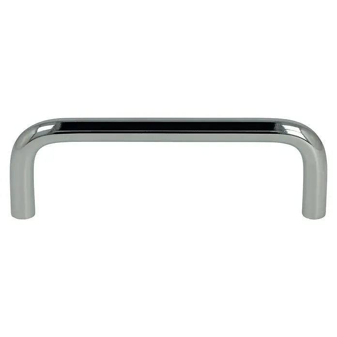 Häfele Tirador para muebles - Tipo de tirador del mueble: Estribo, Acero, Cromado, Ø x L: 10 x 106 mm - Un toallero cromado brillante con un diseño sencillo en forma de U que combina diseño moderno y funcionalidad para un uso práctico.
