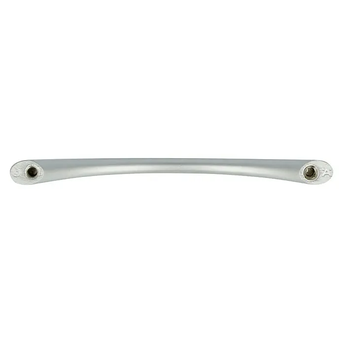 Häfele Tirador para muebles - L x An x Al: 113 x 9 x 24 mm, Tipo de tirador del mueble: Estribo, Distancia entre orificios: 96 mm, Otros, Cromado, Mate - Tirador de mueble plateado con forma redondeada y orificios de montaje en ambos extremos para una fácil instalación.