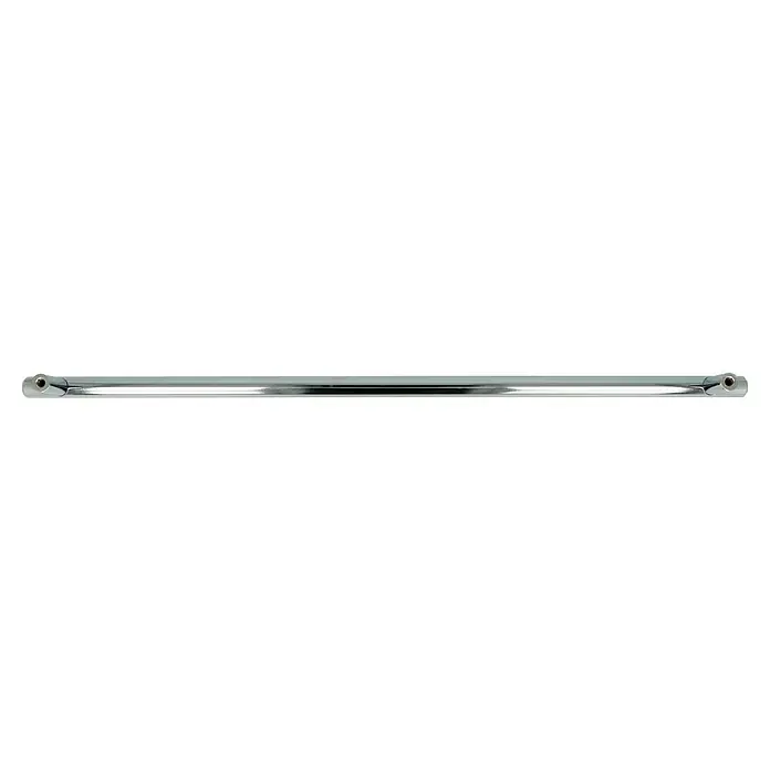 Häfele Tirador para muebles - Tipo de tirador del mueble: Barra, Acero, Cromado, Distancia entre orificios: 352 mm - Barra de pesas plateada con acabado pulido y detalles en negro. Ideal para levantamiento de pesas y ejercicios de fitness.