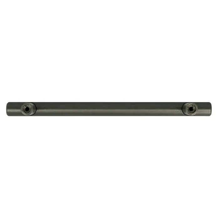Häfele Tirador para muebles - Tipo de tirador del mueble: Estribo, L x An x Al: 168 x 35 x 12 mm, Acero, Otros - Una barra gris con dos tornillos de cabeza hueca en cada extremo. Un producto robusto y funcional para diversas aplicaciones.
