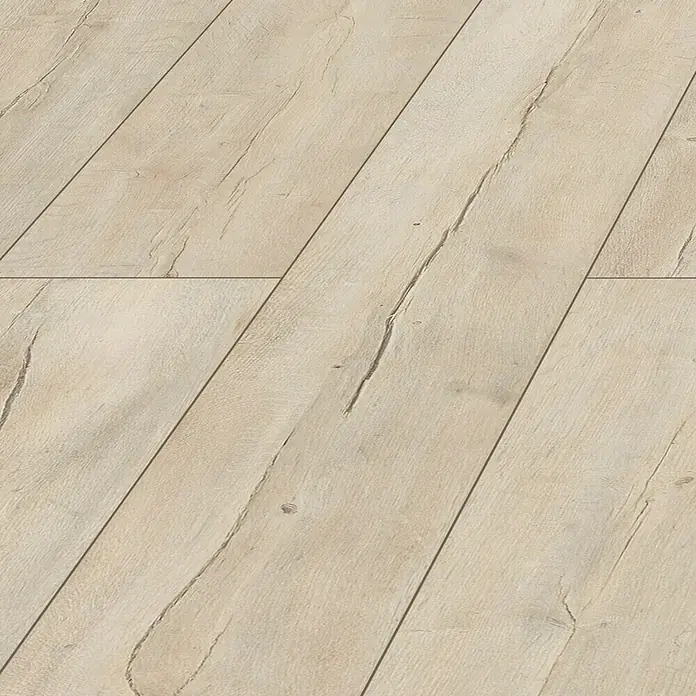 LOGOCLIC Laminado Roble Thermes - 1.375 x 188 x 12 mm, Roble, AC5 - Textura de suelo de madera clara. Suelo laminado resistente con vetas para un aspecto natural y un ambiente agradable.