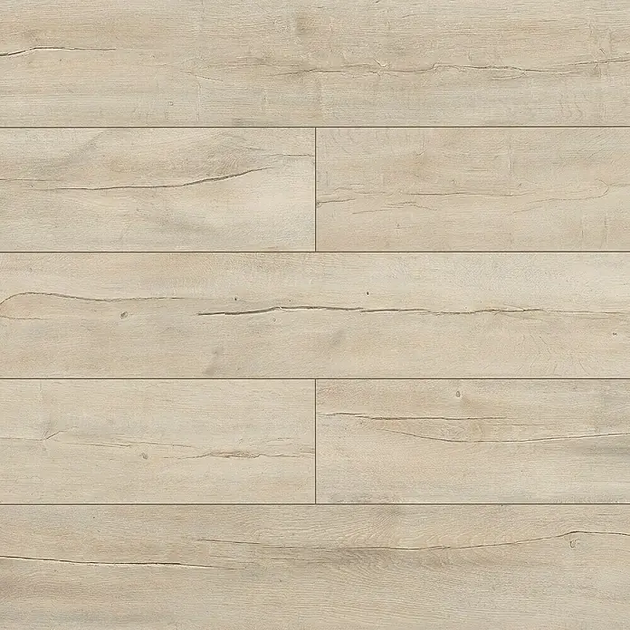 LOGOCLIC Laminado Roble Thermes - 1.375 x 188 x 12 mm, Roble, AC5 - Suelo de madera clara y natural. Perfecto para un ambiente cálido y acogedor en cualquier estancia, con vetas y colores realistas.