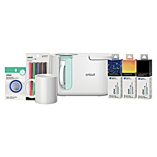 Cricut Prensa de transferencia Mug Press Starter Bundle (Blanco, Cable USB)