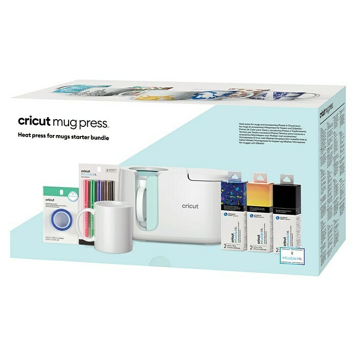 Cricut Prensa de transferencia Mug Press Starter Bundle (Blanco, Cable USB) | BAUHAUS