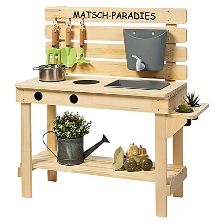 Sun Matschküche Paradies (79 x 32 x 85 cm, Holz, Natur)