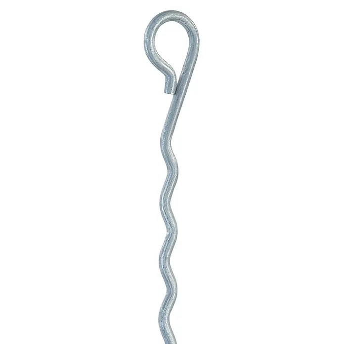 Bellissa Pflanzenstütze Mainau - 100 cm, Silber - Ein verzinkter, gewellter Hering für den Einsatz beim Camping und im Garten, um Zelte, Planen oder Gartennetze sicher zu befestigen.
