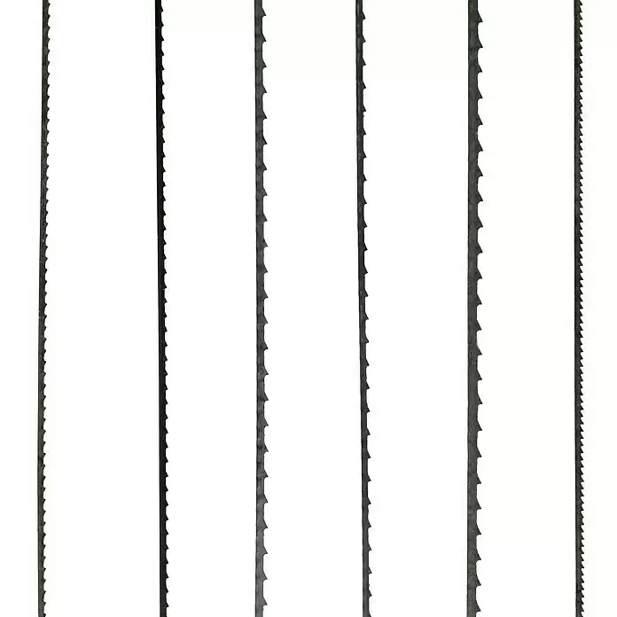 Wisent Laubsägeblatt-Set - 22 -tlg., Blattlänge: 130 mm - Mehrere graue Metallsägeblätter mit verschiedenen Zahnungen.