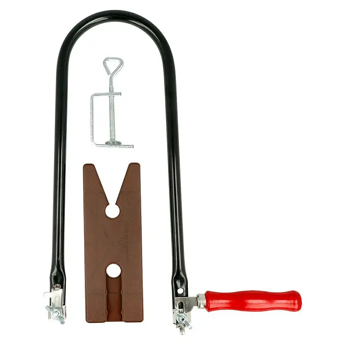 Wisent Laubsäge-Set - 15 -tlg. - Laubsägebogen-Set mit Laubsäge, Tischklemme und Werkbank. Ideal für präzise Holzarbeiten und kreative Projekte.