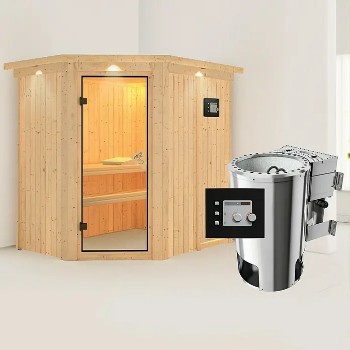 Karibu Massivholzsauna Saja