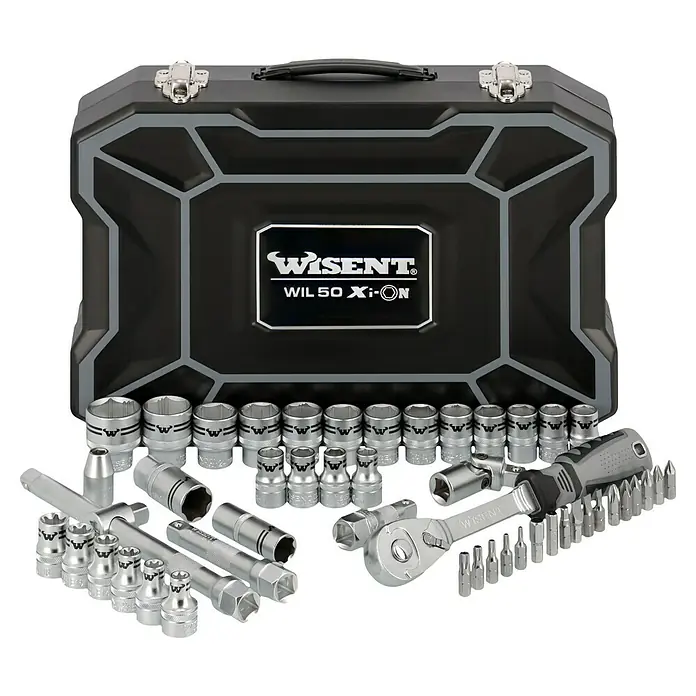 Wisent Steckschlüssel-Set WIL 50 - 50 -tlg., Antriebsgröße: ½″ - Das Wisent WIL 50 Xi-ON Werkzeugset: Ein komplettes Set für alle Schraubarbeiten, ordentlich in einem robusten Koffer verpackt.