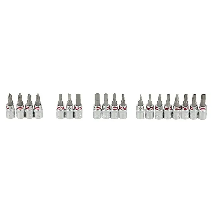 Wisent Steckschlüssel-Set WSPL 52 - 52 -tlg., Antriebsgröße: ¼″ - Set mit verschiedenen Schraubendreher-Bits in Steckschlüsseln. Ideal für Reparaturen und Heimwerkerprojekte mit langlebiger Chrom-Vanadium-Konstruktion.