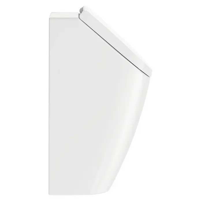 Duravit ME by Starck Urinaldeckel - Duroplast, Weiß, Passend für: Duravit Urinale ME by Starck - Nahaufnahme einer modernen, weißen Wand-Toilette mit klaren Linien und minimalistischem Design. Ideal für moderne Badezimmer.