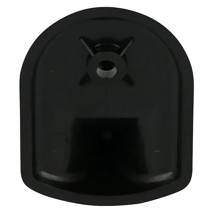 Häfele Gancho para colgar - Plástico, Negro - Soporte de dispositivo negro con orificio en el centro, adecuado para sujetar varios objetos. Robusto y duradero.