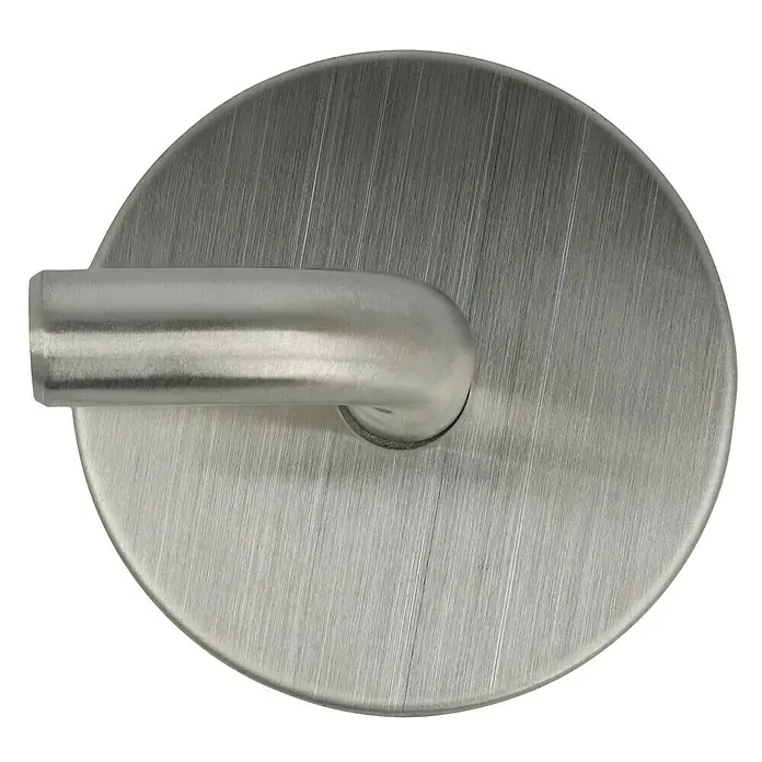 Häfele Escarpia roscada - Acero inoxidable - Primer plano de un tirador de puerta de metal cepillado. Un accesorio resistente y funcional para interiores modernos.