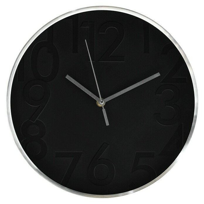 Zidni sat Nizza  (Promjer: 30 cm, Crne boje) | BAUHAUS
