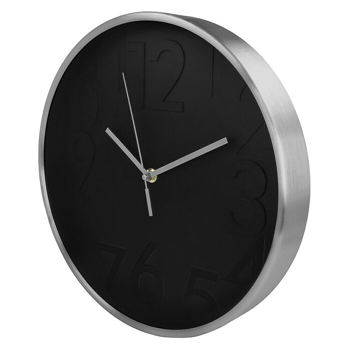 Zidni sat Nizza  (Promjer: 30 cm, Crne boje) | BAUHAUS