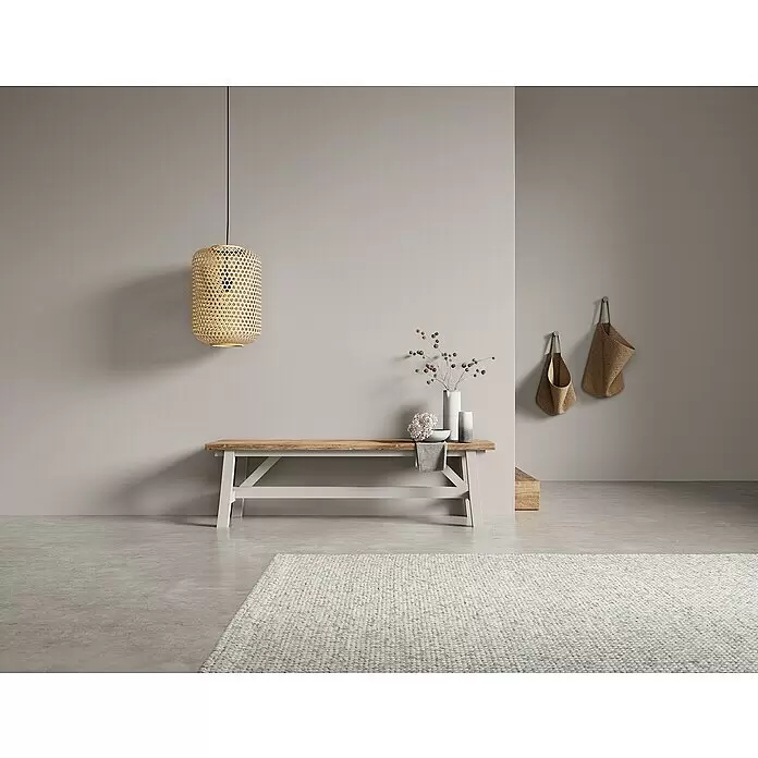 SCHÖNER WOHNEN-Farbe Naturell Wandfarbe Kreidefarbe - Küstennebel - weiches Graubeige, Matt, 2,5 l, Konservierungsmittelfrei - Stimmungsaufnahme