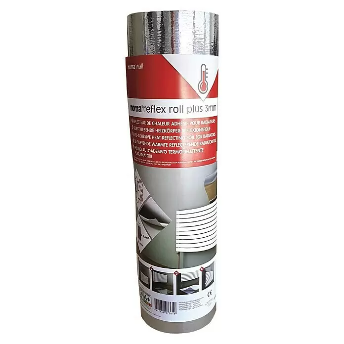 Nmc Noma Heizkörper-Dämmung noma®reflex plus 3 mmL x B x S: 5 m x 0,5 m x 3 mm