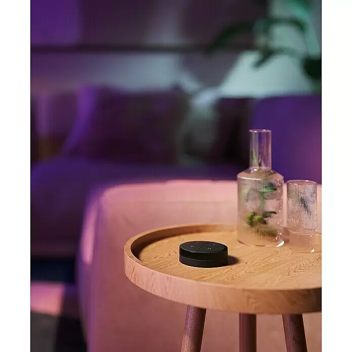 Philips Hue Lichtsteuerung Tap Dialswitch - 6 x 6 x 2 cm, Smart Home-fähig: Ja, Schwarz, Dimmbar - Stimmungsaufnahme