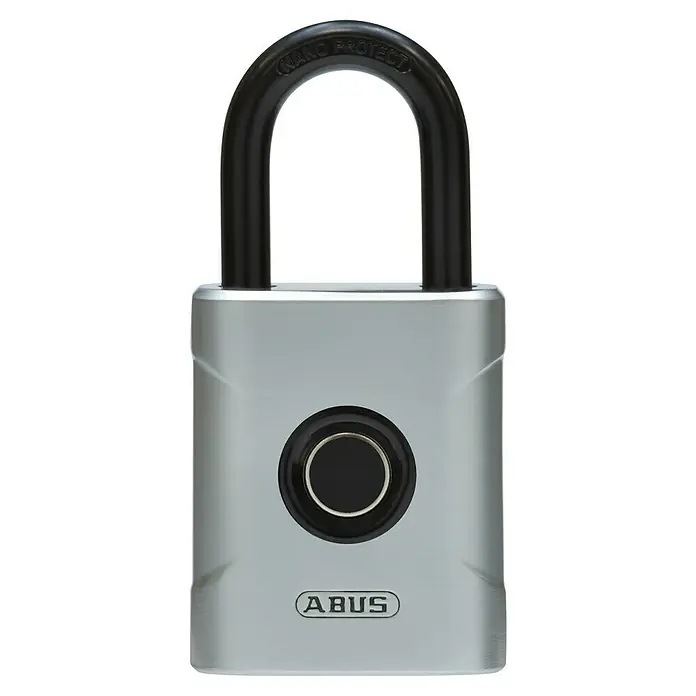 Abus Candado 57/50 - Sensor de dedo, Zinc fundido, L x An x Al: 23 x 50 x 103 mm - Candado de huella digital ABUS con grillete Nano Protect para mayor seguridad y protección ambiental. Ideal para uso interior y exterior.
