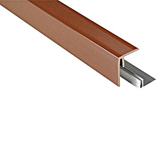 Kovalex Seitenabschlussprofil WPC (Braun, Geeignet für: WPC-Terrassendielen, 250 x 4,7 x 6,2 cm, Aluminium)