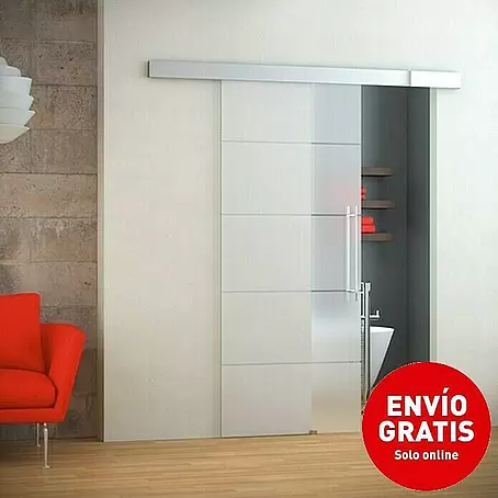 Futurbath  Puerta corredera de vidrio Nepal Serigrafiada
