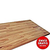 Exclusivholz Encimera de madera maciza (Roble, 260 x 63,5 x 2,6 cm)