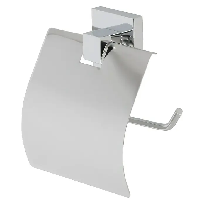 Venus Salmo Toilettenpapierhalter - Mit Deckel, Edelstahl, Glänzend - Moderner Toilettenpapierhalter aus glänzendem Chrom. Stilvolle Badaccessoires für jedes Badezimmer.