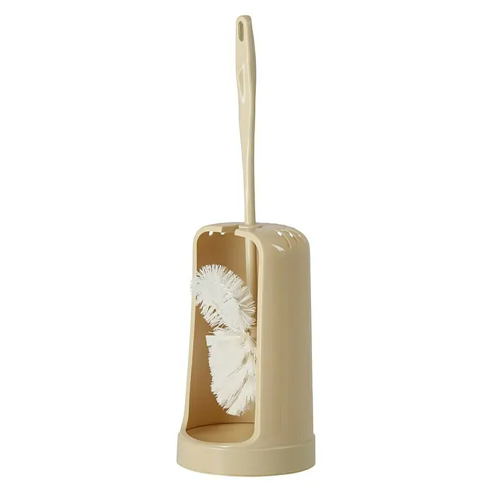 Poseidon WC-Bürstengarnitur Kuba Lux - Beige, Kunststoff - Beige Toilettenbürste mit Halter für die Badezimmerreinigung. Praktisches Badzubehör für Sauberkeit im WC-Bereich.