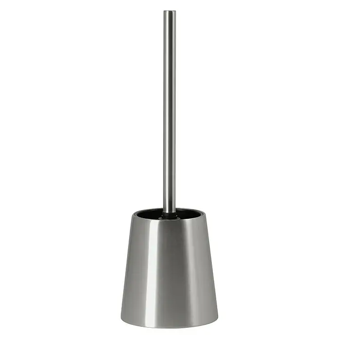 Venus WC-Bürstengarnitur Rumba Trapez - Höhe: 37 cm, Sonstige, Edelstahl, Matt - Ein eleganter, silberfarbener WC-Bürstenhalter. Das perfekte Accessoire für jedes moderne Badezimmer und eine stilvolle Ergänzung.