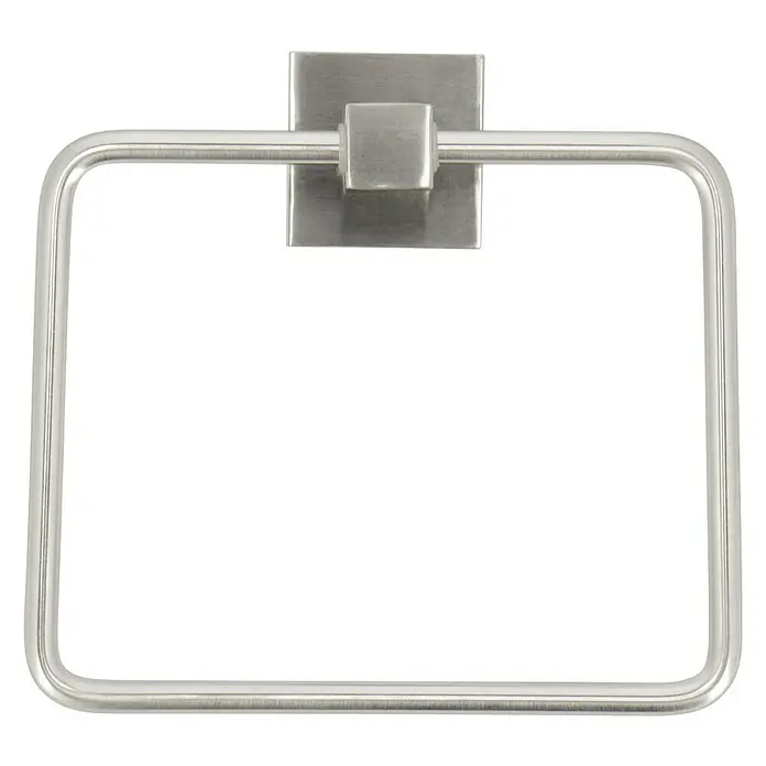 Venus Nemo Handtuchring - Edelstahl, Gebürstet - Quadratischer Handtuchring aus Edelstahl. Eine stilvolle und praktische Ergänzung für jedes Badezimmer.