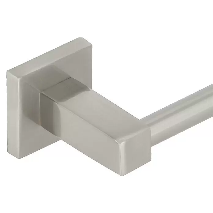 Venus Nemo Handtuchstange - Länge: 66 cm, Edelstahl, Gebürstet - Gebürsteter Metall-Handtuchhalter mit quadratischer Basis.