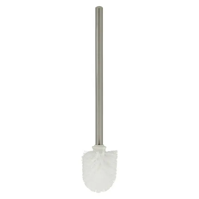 Venus Ersatzbürste Nemo/Alosa - Weiß/Silber - Toilettenbürste mit weißem Bürstenkopf und einem Griff aus gebürstetem Stahl. Ideal für die Reinigung des Badezimmers.