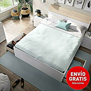 Set muebles de dormitorio Gia (Blanco/Natural, 4 pzs.)