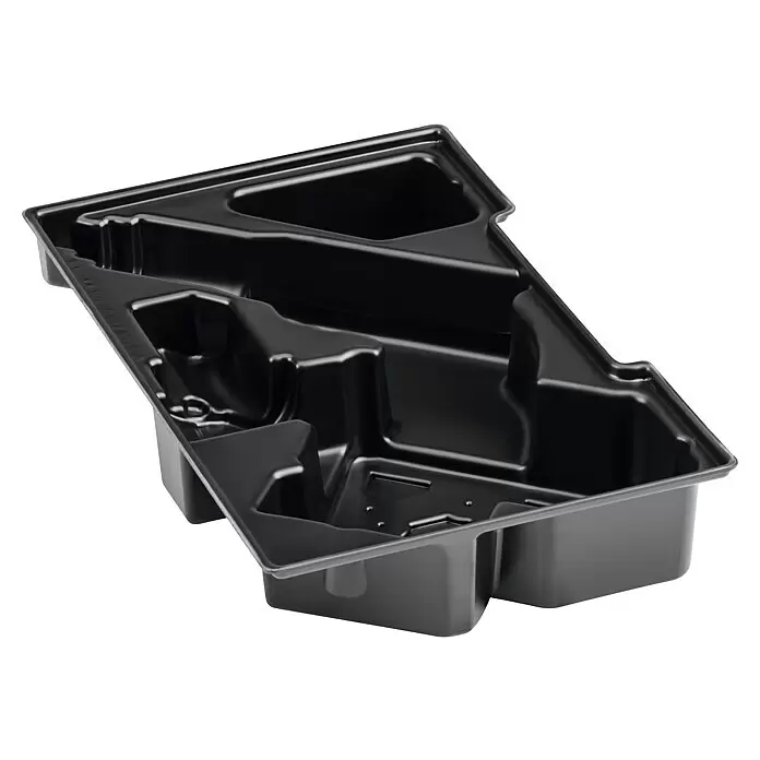 Bosch Professional Aufbewahrungseinlage L-Boxx 102 - 61 x 318 x 203 mm, Passend für: GTB 12V-11 - Schwarze Kunststoffschale mit mehreren geformten Fächern, geeignet für Produktverpackung oder Organisation.