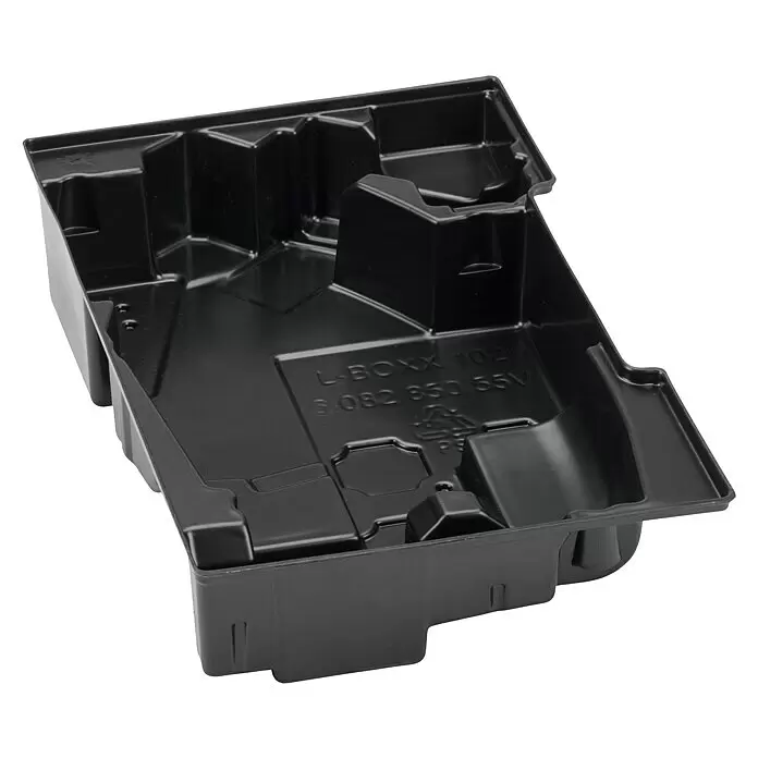 Bosch Professional Aufbewahrungseinlage L-Boxx 102 - 62 x 318 x 203 mm, Passend für: GAS 12 V Professional - Schwarze Kunststoff-L-Boxx-Einlage mit verschiedenen Fächern zur Werkzeugorganisation.