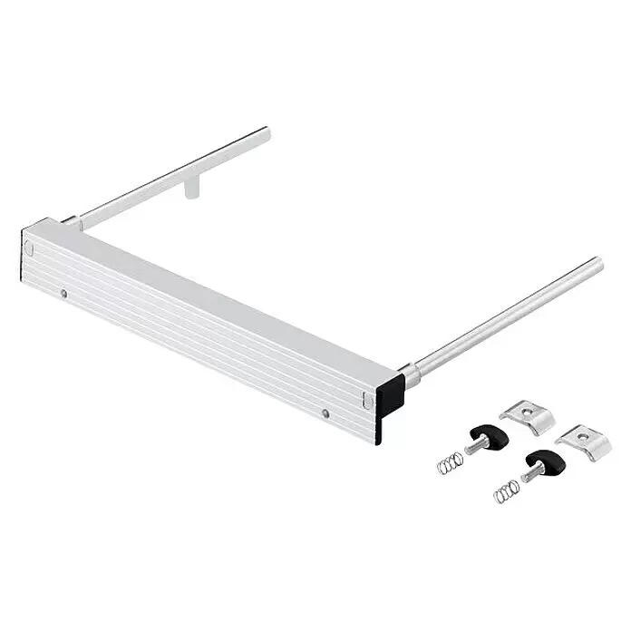 Bosch Professional Parallelanschlag - Passend für: Bosch Professional Tauchsägen - Silbernes Aluminiumprofil mit zwei Ausziehstangen und Befestigungsmaterial.