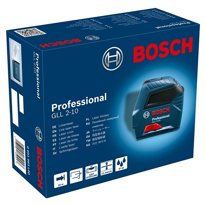 Bosch Professional Láser de línea GLL 2-10 (Zona de trabajo máx.: 10 m, 3 pzs.) | BAUHAUS