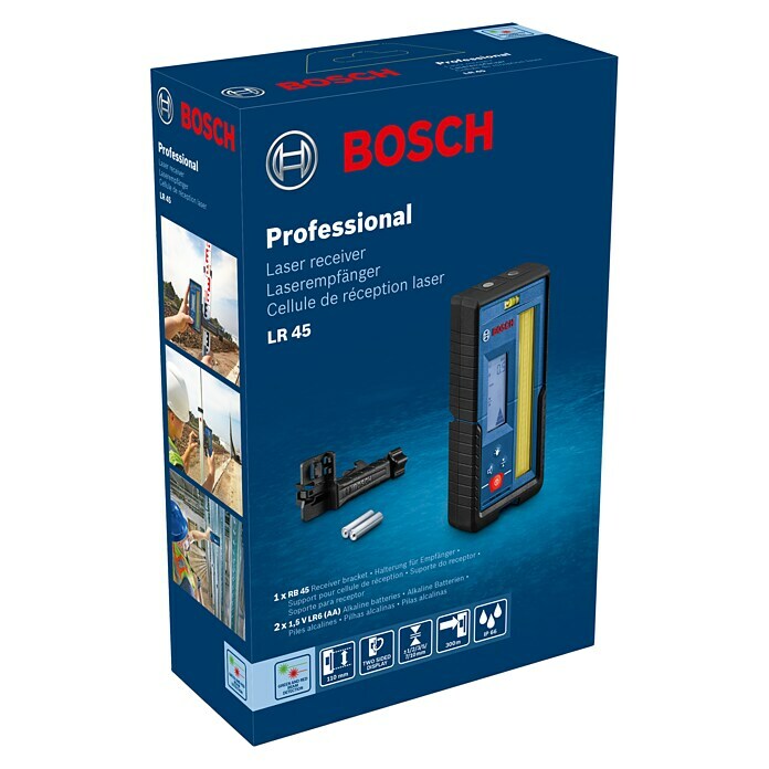 Bosch Professional Receptor láser LR 45 (Específico para: GRL 300 HV, GRL 300 HVG, GRL 400 H Professional) | BAUHAUS