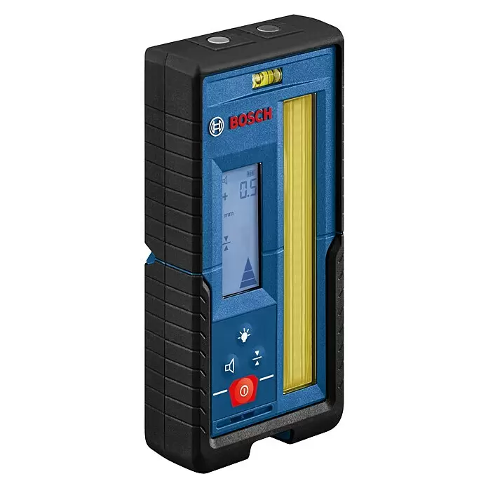 Bosch Professional Laserempfänger LR 45 - Passend für: GRL 300 HV, GRL 300 HVG, GRL 400 H Professional - Blau-schwarzer Bosch Laserempfänger mit Digitalanzeige (0,5 mm), Wasserwaage und Bedientasten.