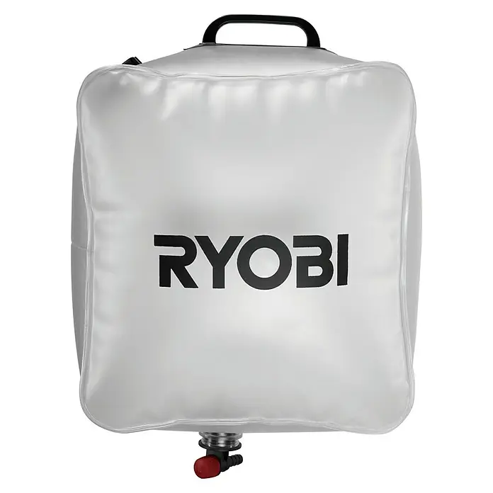 Ryobi Faltkanister RAC717 - Fassungsvermögen: 20 l - RYOBI Wassersack mit praktischem Tragegriff und Auslaufhahn zur einfachen Entnahme, ideal für Camping und Outdoor-Aktivitäten.