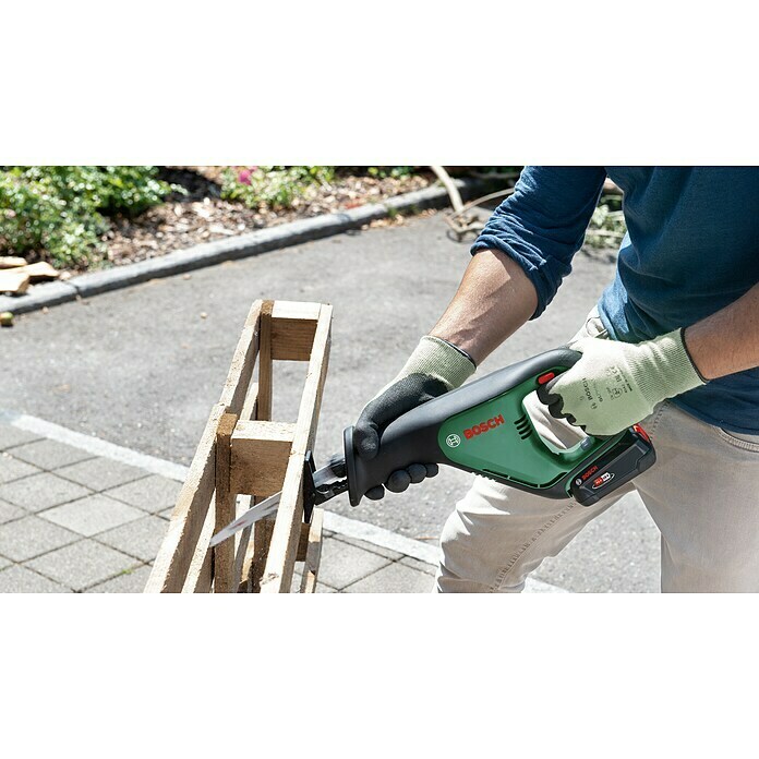 Bosch Power for All 18V Akumulatorska sabljasta žaga AdvancedRecip 18  (18 V, 1 baterija, 2 Ah, Število hodov v prostem teku: 0 /min - 3.100 /min) | 2265 - Akku Säge | BBDD - Stichsägen/Multisägen | BBD - Elektro WZ/Großmaschinen | BB - ElektroWZ/Großmaschinen | B - Werkz/Masch/Maschzubeh/Auto | BAUHAUS