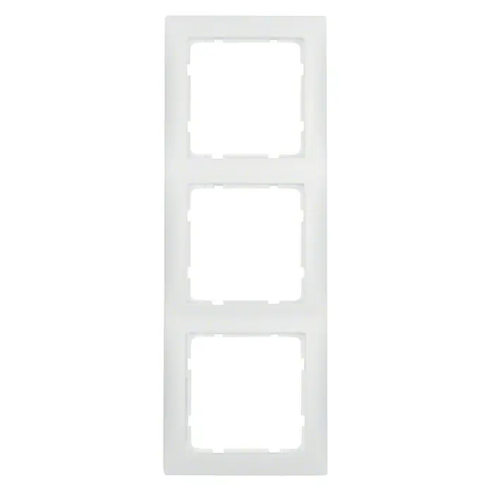 Berker S.1 Abdeckrahmen 10139909 - Polarweiß, 3-fach, Kunststoff - Weiße Dreifach-Rahmenabdeckung für Lichtschalter. Ideal für moderne Innenräume.