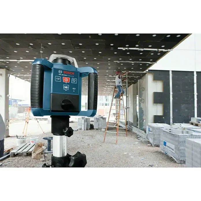 Bosch Professional Rotationslaser GRL 300 HV - Arbeitsbereich: Ø 60 m (ohne Empfänger), 11 -tlg. - Bosch GRL 300 HVG Professional Rotationslaser für präzise Nivellierung im Innen- und Außenbereich, robust und zuverlässig.