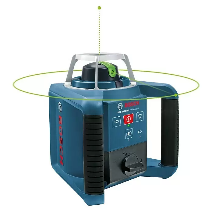 Bosch Professional Rotationslaser GRL 300 HVG - Max. Arbeitsbereich: 100 m, 5 -tlg. - Diagonale Ansicht